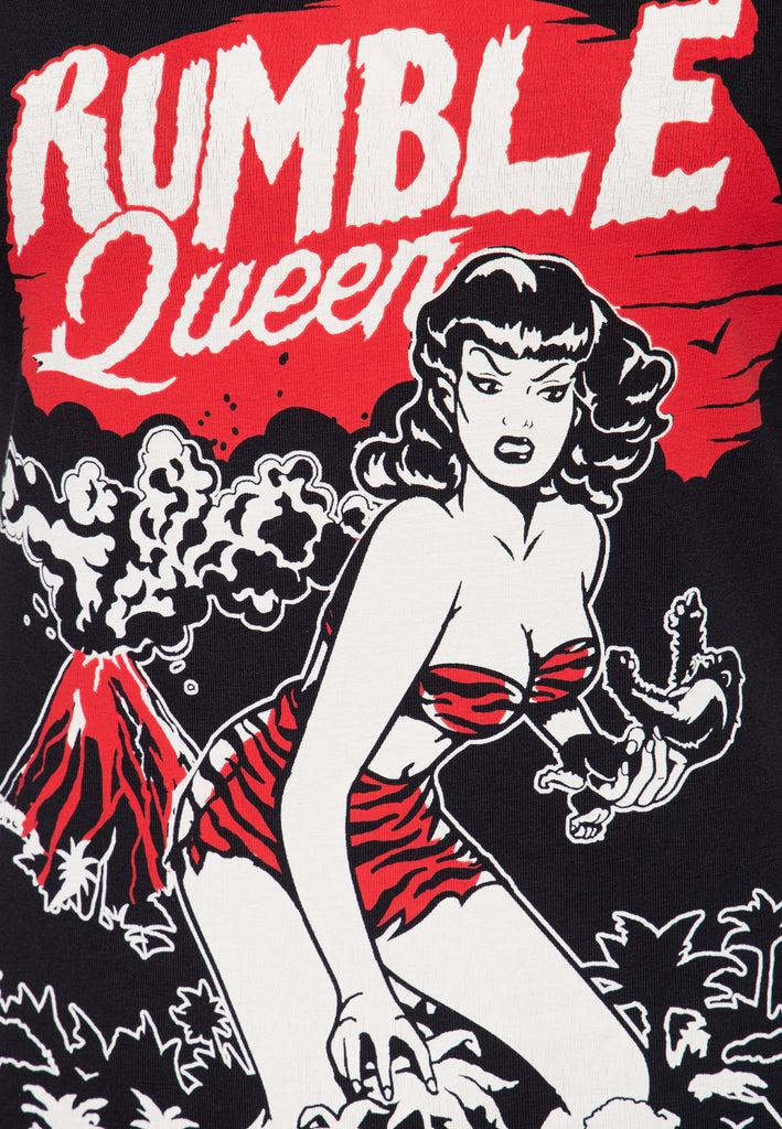 Queen Kerosin - T-Shirt im Vintage Look «Rumble Queen»