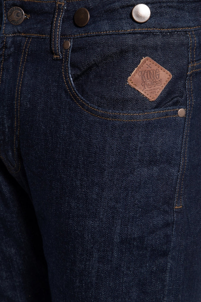 King Kerosin - 5-Pocket Jeans mit Hosenträger-Knöpfe «Robin»