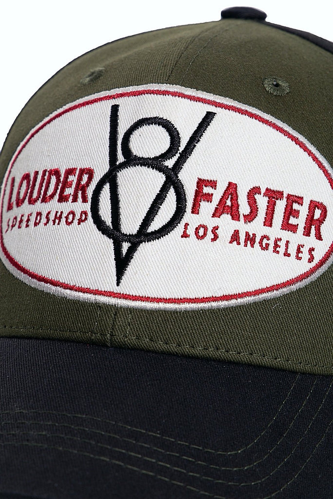 King Kerosin - Baseball Cap mit Gummizug an der Kante «Louder & Faster»