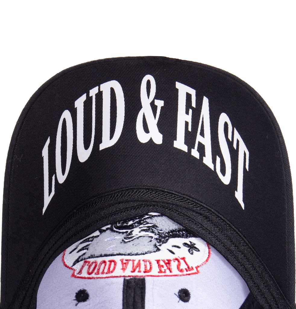 King Kerosin - Baseball Cap mit Print auf der Schirmunterseite «Loud & Fast»