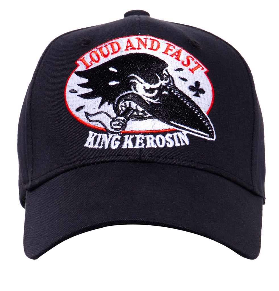 King Kerosin - Baseball Cap mit Print auf der Schirmunterseite «Loud & Fast»