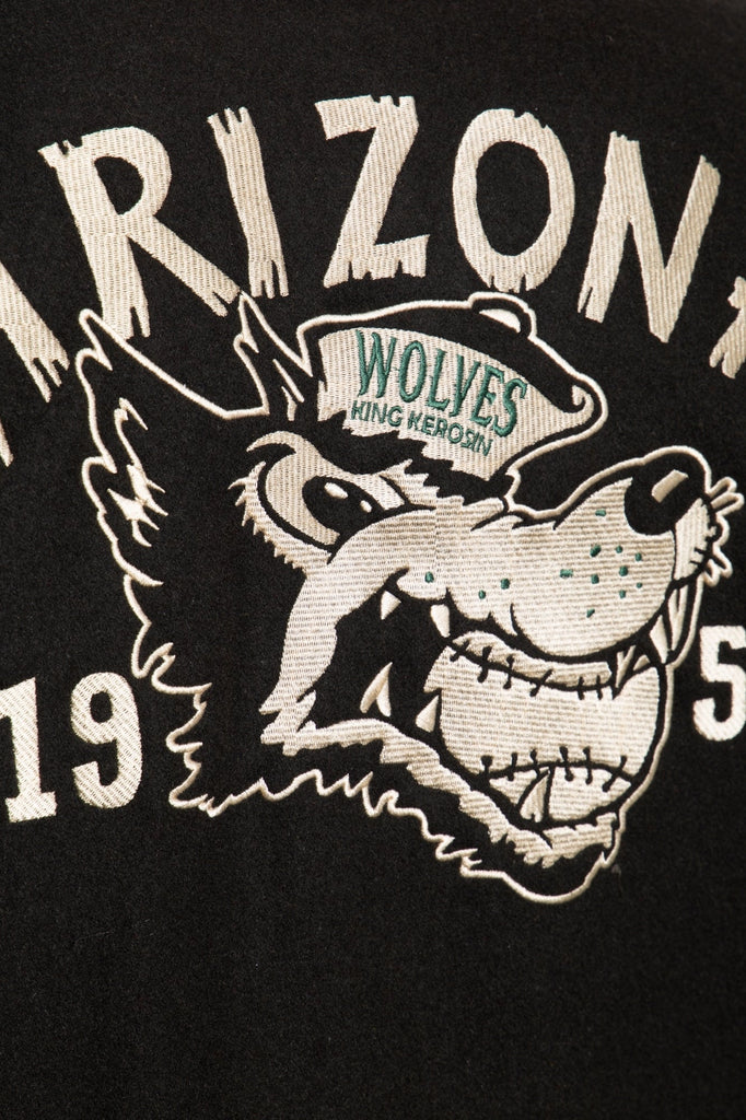 King Kerosin - Baseball - Jacke mit Stickerei und wärmendem Steppfutter «Arizona Wolves»