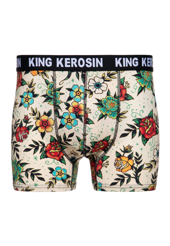 King Kerosin - Boxershorts «Tattoo Flowers»