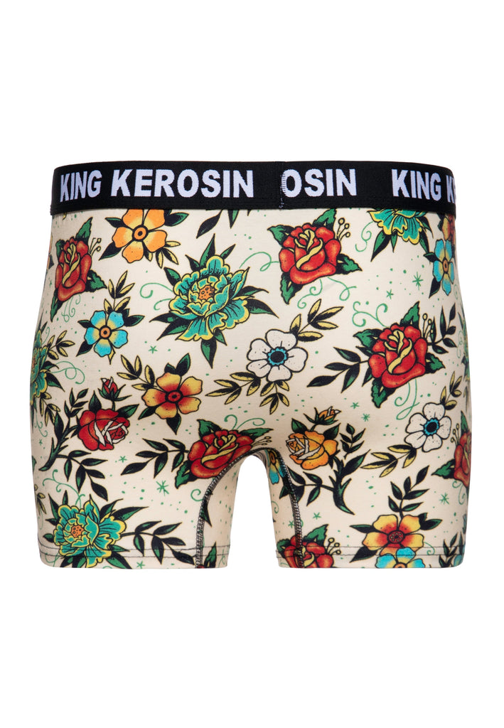 King Kerosin - Boxershorts «Tattoo Flowers»