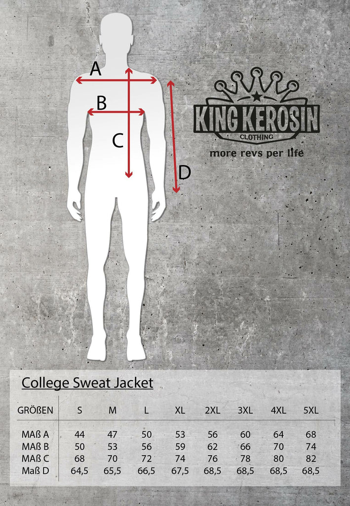 King Kerosin - College Sweat - Jacke mit Stickerei im Rücken und auf der Brust «Black Panther»