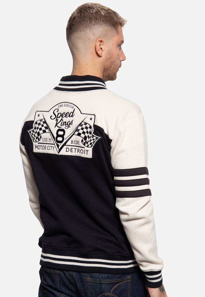 King Kerosin - College Sweat - Jacke mit Stickereien «Speed Kings»