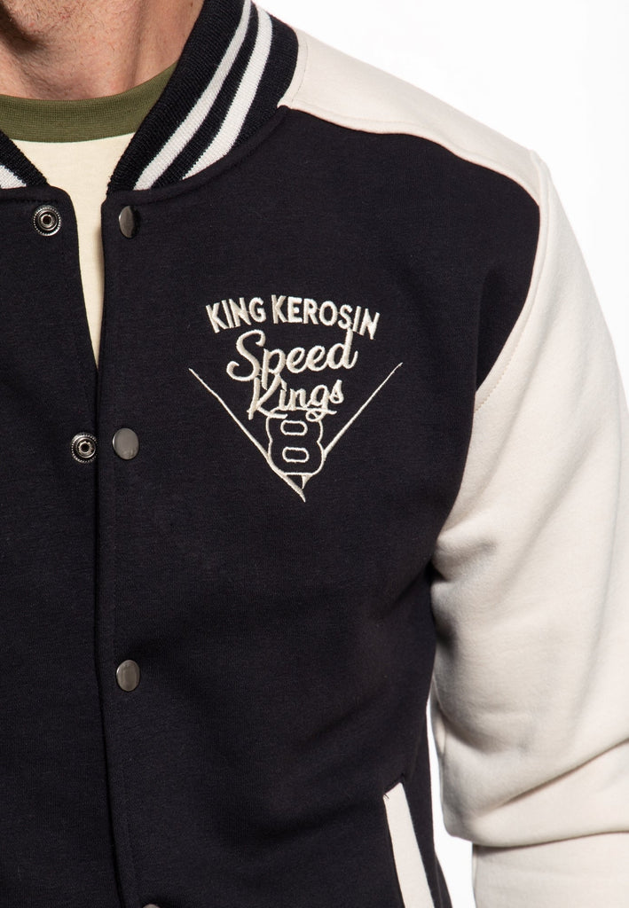 King Kerosin - College Sweat - Jacke mit Stickereien «Speed Kings»