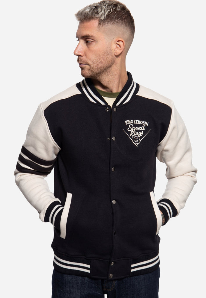 King Kerosin - College Sweat - Jacke mit Stickereien «Speed Kings»