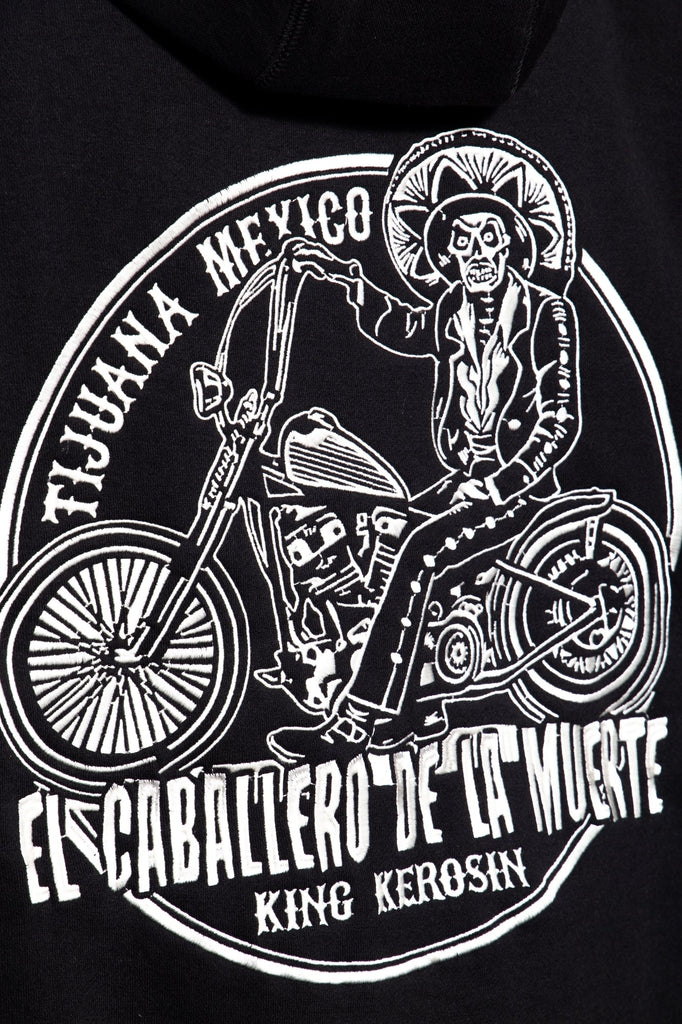 King Kerosin - Coole Sweatjacke mit Kapuze und Stickerei im Rücken «Mexican Rider»