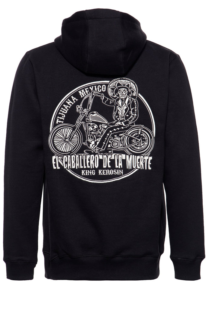 King Kerosin - Coole Sweatjacke mit Kapuze und Stickerei im Rücken «Mexican Rider»