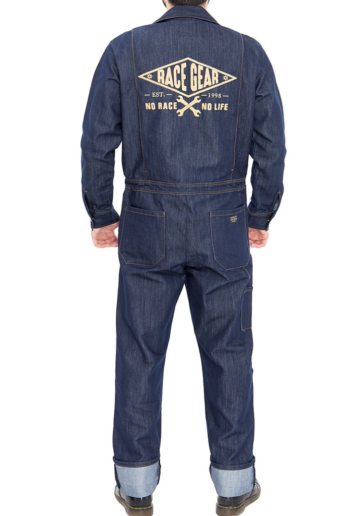 King Kerosin - Denim Overall mit Rückenstickerei