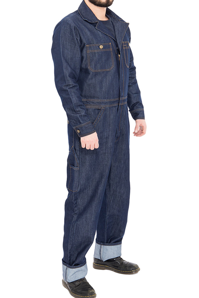 King Kerosin - Denim Overall mit Rückenstickerei