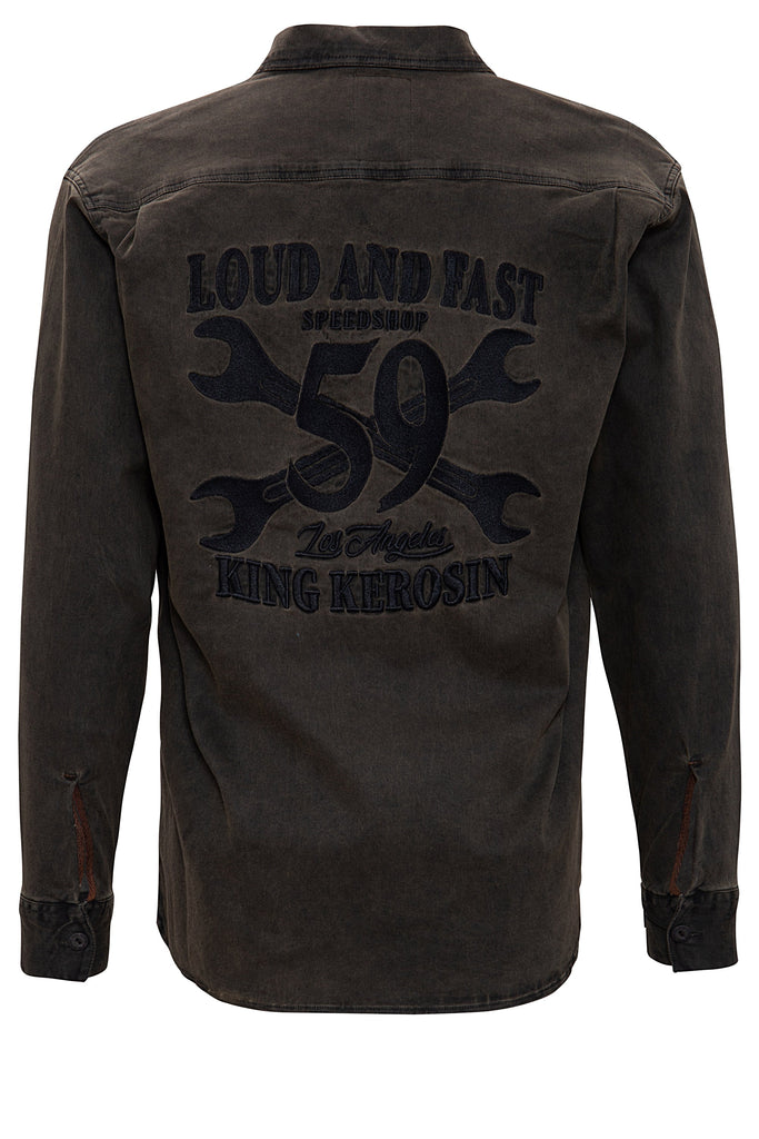 King Kerosin - Hemd im Workwear - Stil «Loud and Fast»