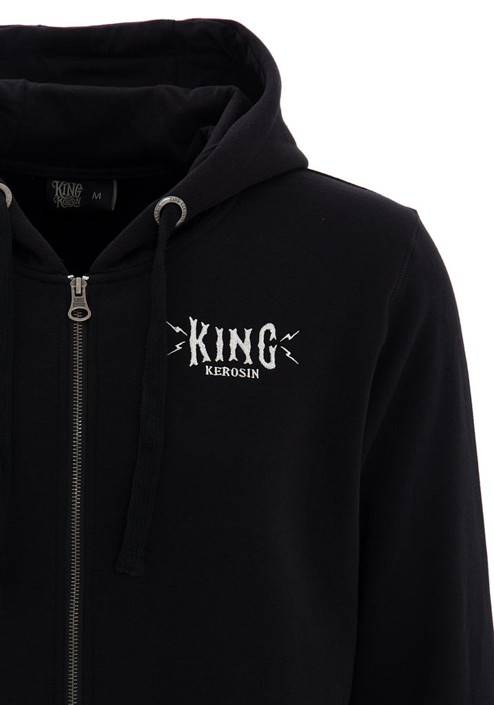 King Kerosin - Kapuzenjacke mit Stickerei und Rückenprint «Jinete de la Muerte»