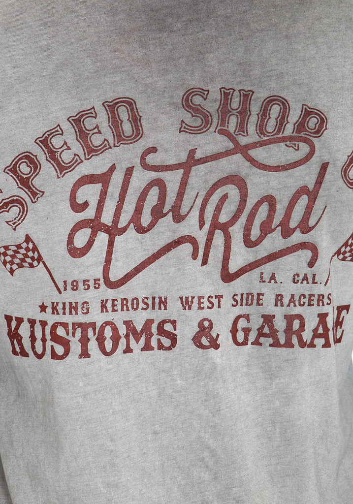 King Kerosin - Langarm Shirt in Oil - Washed Optik «Hot Rod»