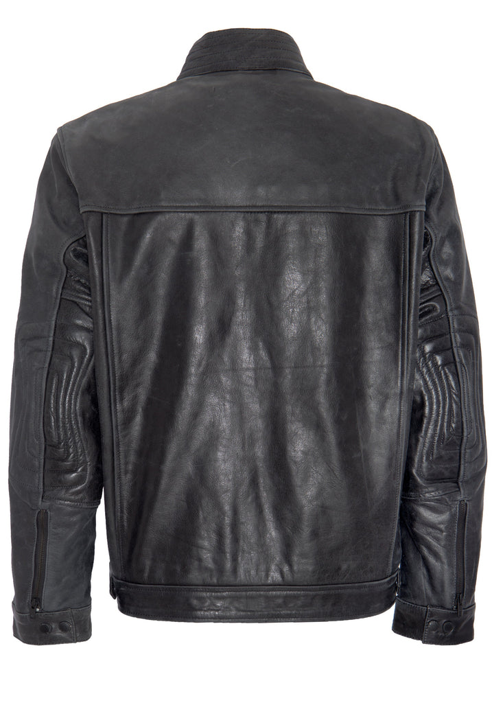 King Kerosin - Lederjacke mit Biker Details