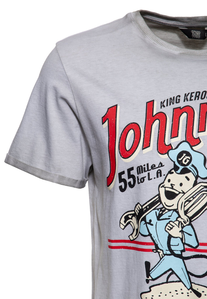 King Kerosin - Oil Wash T-Shirt «Johnny B. Goode»