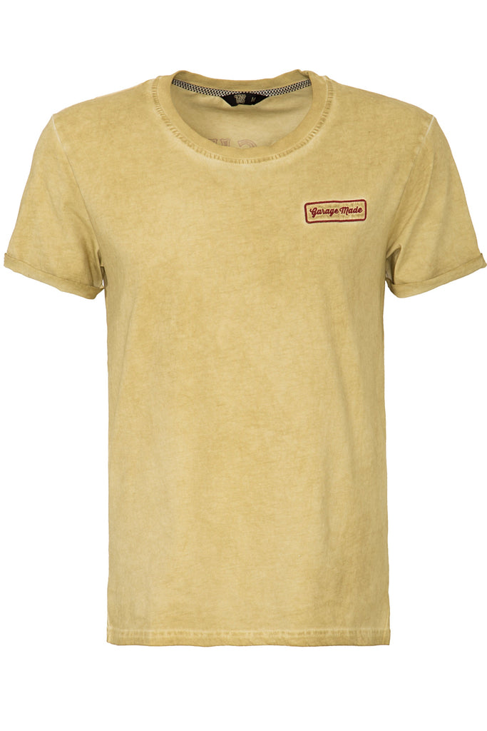 King Kerosin - Oil Wash T-Shirt mit Garage Patch