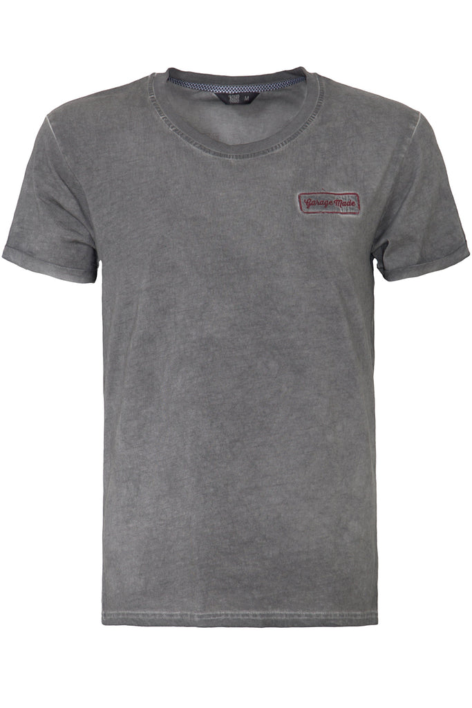 King Kerosin - Oil Wash T-Shirt mit Garage Patch