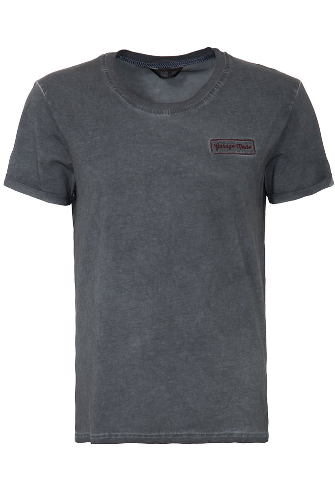 King Kerosin - Oil Wash T-Shirt mit Garage Patch