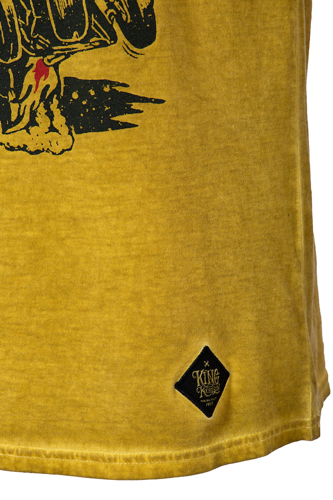 King Kerosin - Oil Washed Shirt mit Print «Speed Devil»