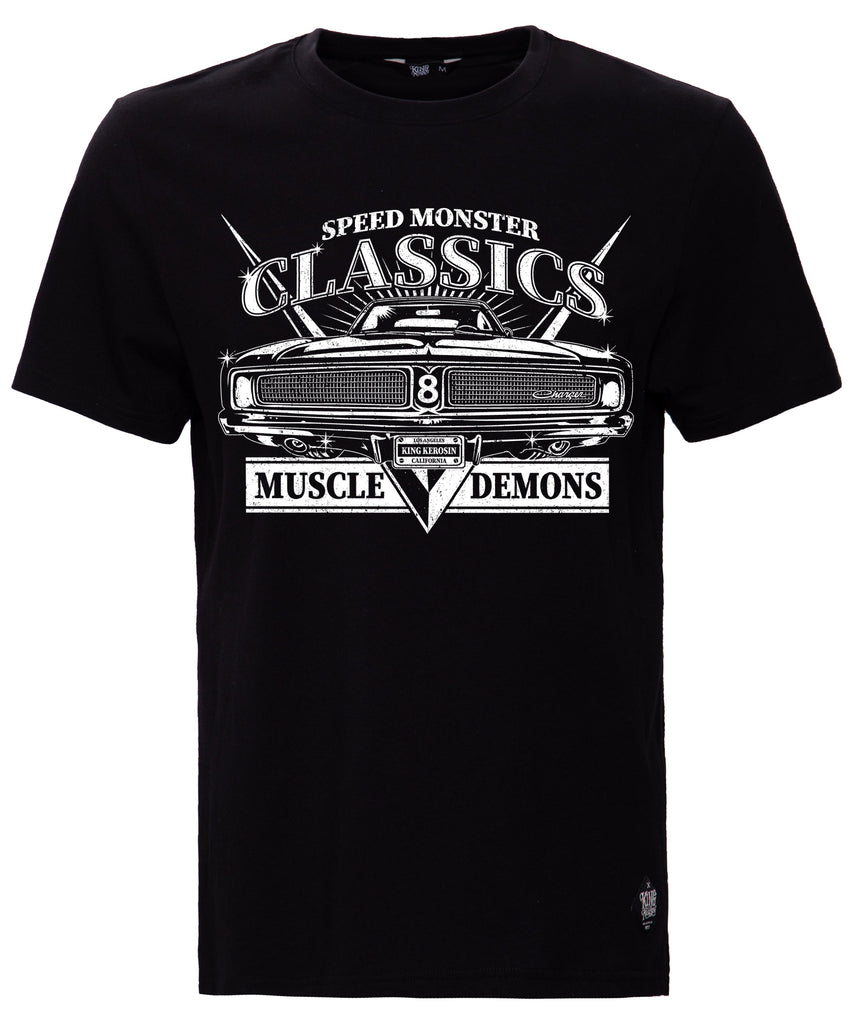 King Kerosin - Print T-Shirt mit Front Print «Muscle Demons»