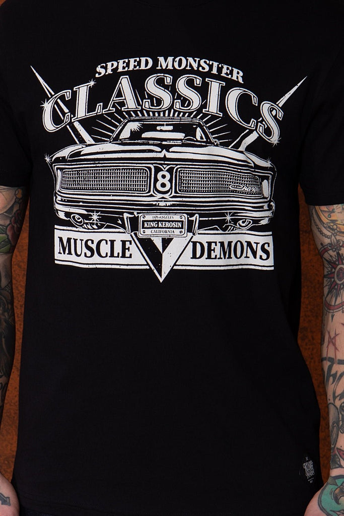 King Kerosin - Print T-Shirt mit Front Print «Muscle Demons»