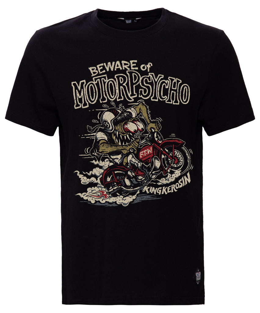 King Kerosin - Print T-Shirt mit Monster Motiv «Motorpsycho»