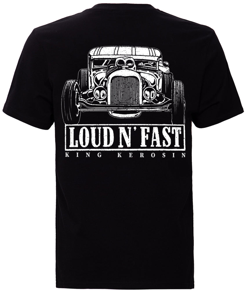 King Kerosin - Print T-Shirt mit Retro Druck «Loud & Fast»