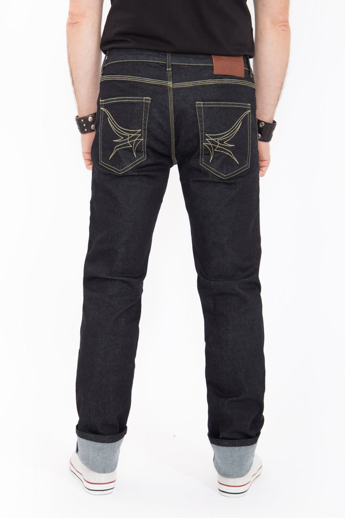 King Kerosin - Regular Fit Jeans in Rinse Wash mit Kontraststepps Robin «Robin»