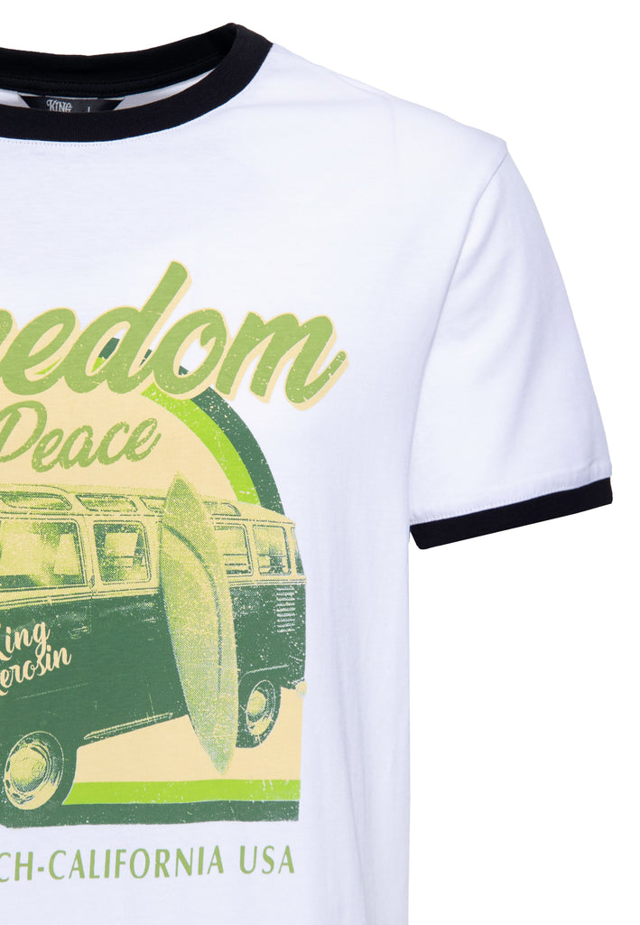 King Kerosin - Ringer T-Shirt «Freedom and Peace»