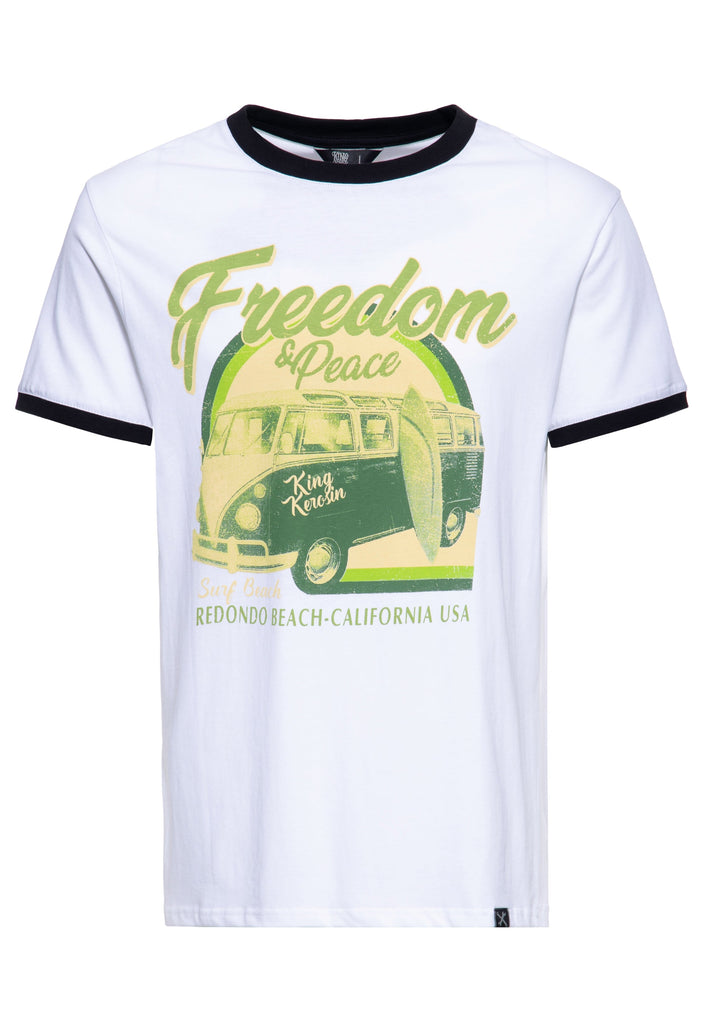 King Kerosin - Ringer T-Shirt «Freedom and Peace»