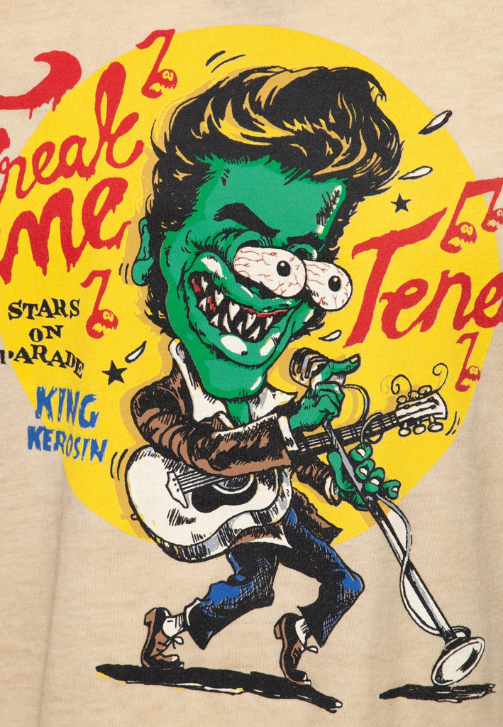 King Kerosin - Roll - Up T-Shirt Oil Wash «Freak Me Tender»