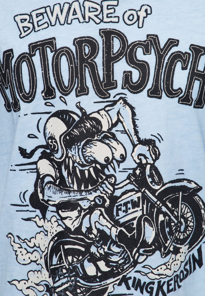 King Kerosin - Roll - Up T-Shirt Oil Wash «Motorpsycho»