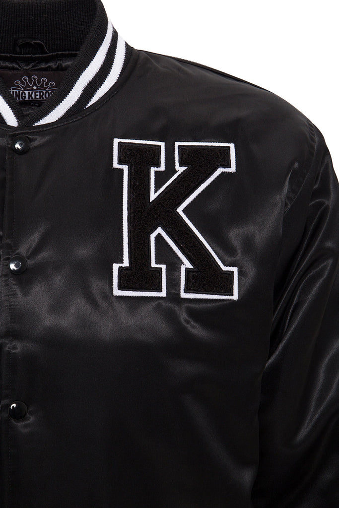 King Kerosin - Satin College Jacke mit Front - und Rücken Stickerei «Wild Cats»