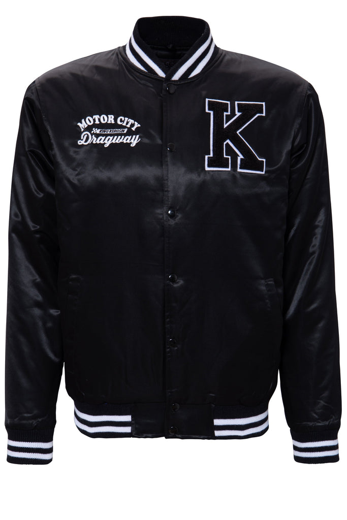 King Kerosin - Satin College Jacke mit Stickerei «Motor City»