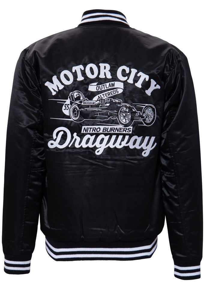 King Kerosin - Satin College Jacke mit Stickerei «Motor City»