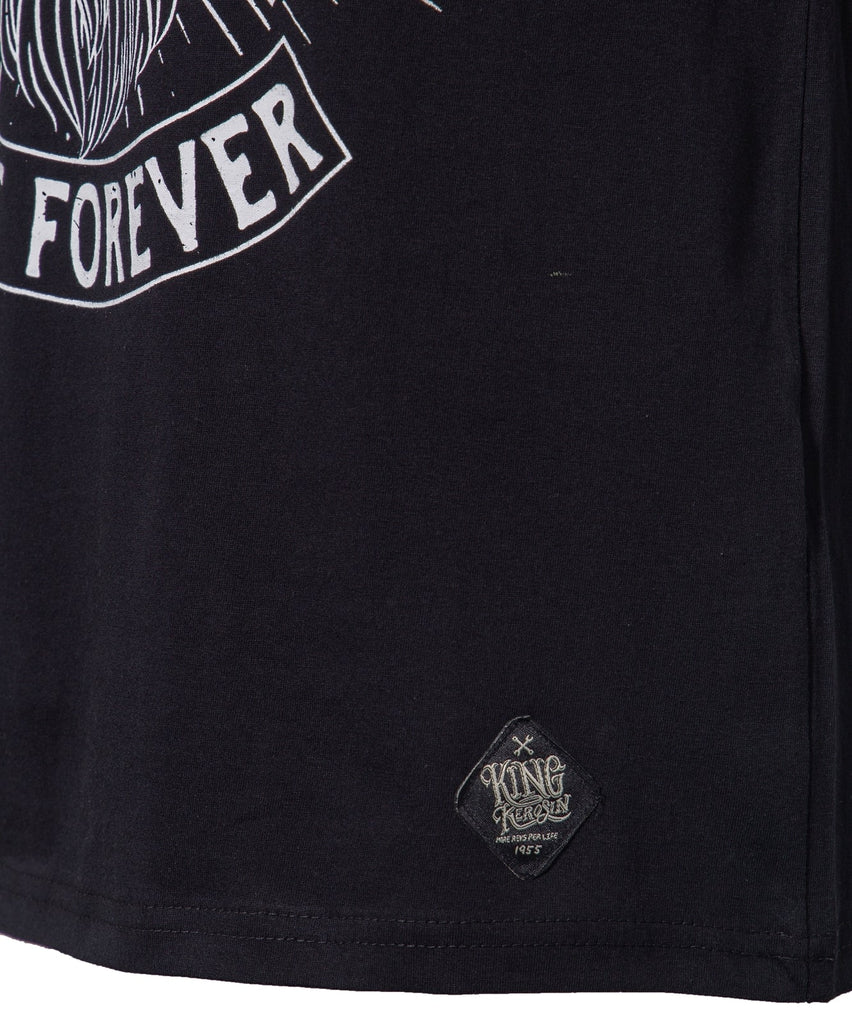 King Kerosin - Shirt mit Frontmotiv in Skull - Optik «Ride forever»