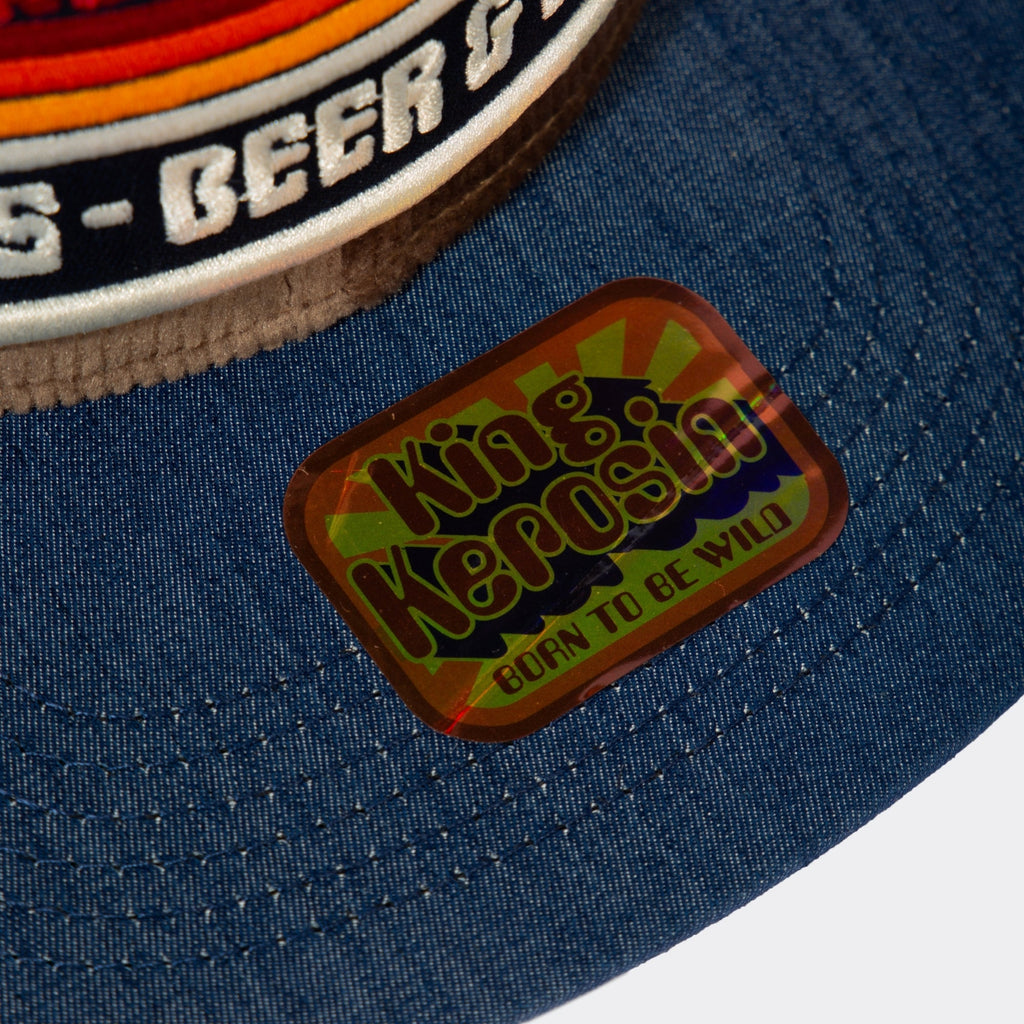 King Kerosin - Snapback Cap mit Cord - Front «Ride Free»