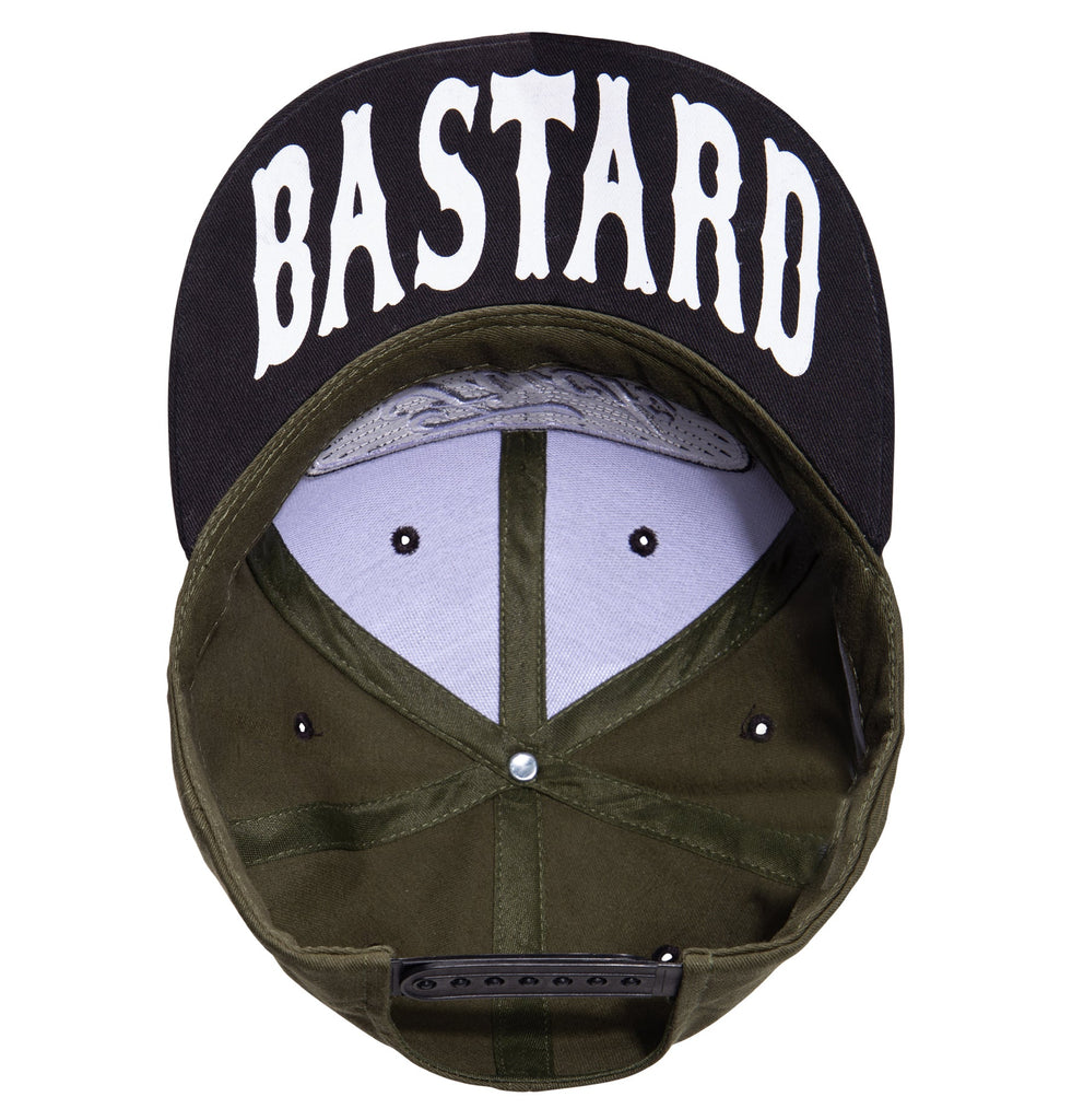 King Kerosin - Snapback Cap mit Druck auf der Schirminnenseite «Bastard»