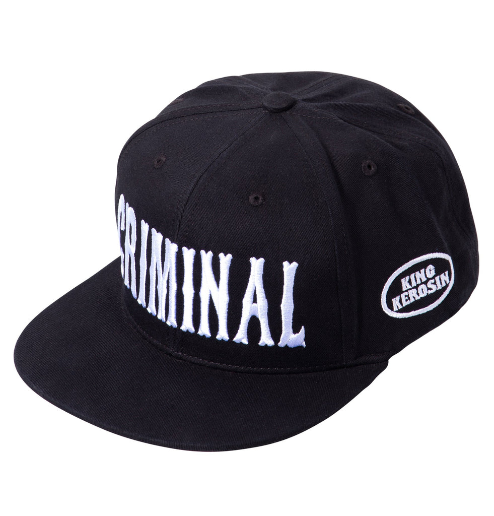 King Kerosin - Snapback Cap mit Druck auf der Schirminnenseite «Criminal Bastard»