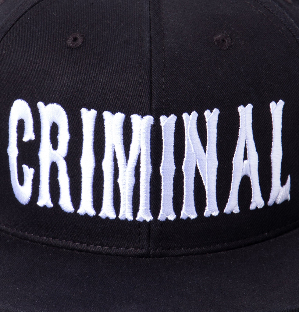 King Kerosin - Snapback Cap mit Druck auf der Schirminnenseite «Criminal Bastard»