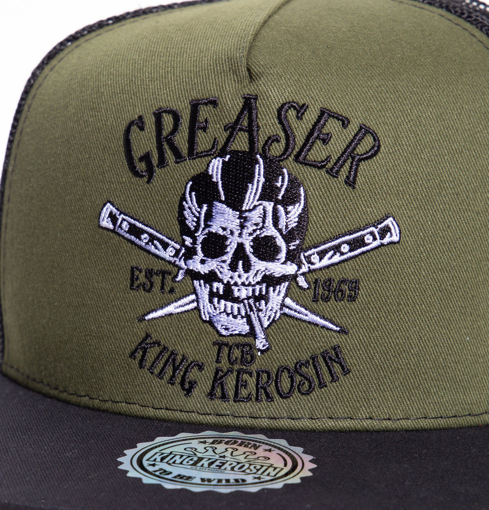 King Kerosin - Snapback Cap mit Netzeinsatz «Greaser»