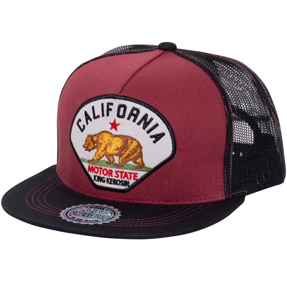 King Kerosin - Snapback Cap mit Stickerei und Netz «California»