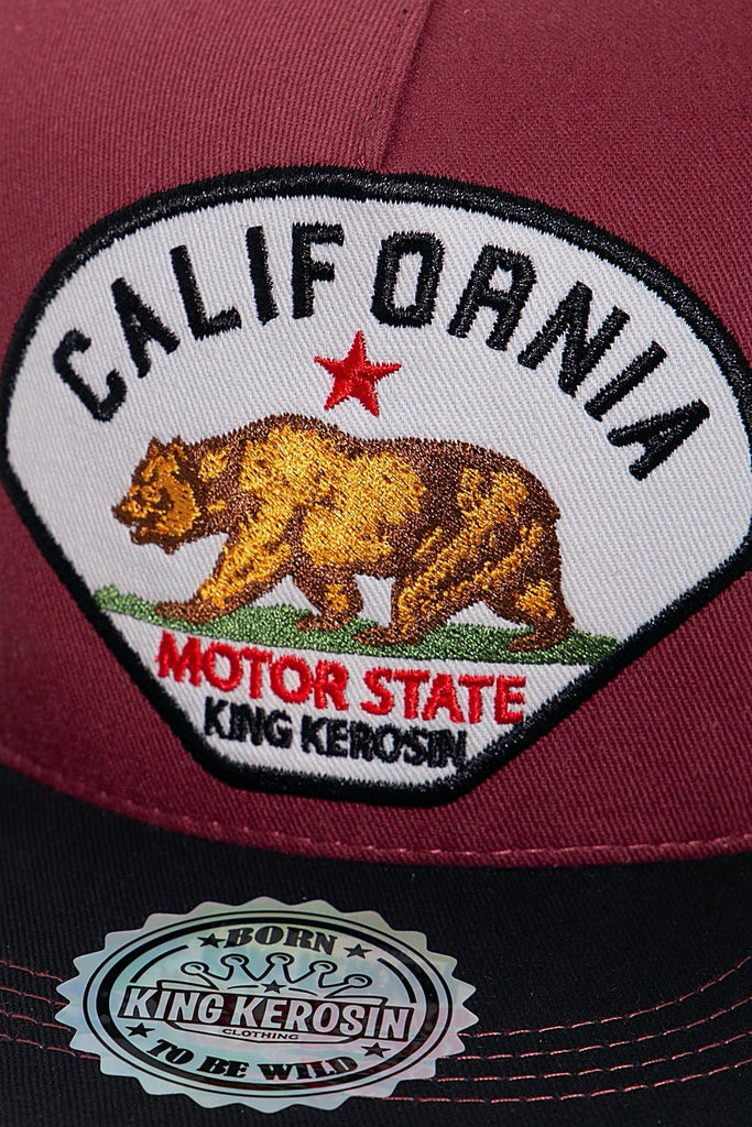 King Kerosin - Snapback Cap mit Stickerei und Netz «California»