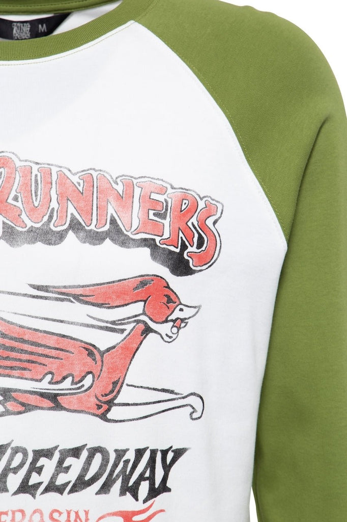 King Kerosin - Sweater mit kontrastierenden Raglanärmel «Road Runners»