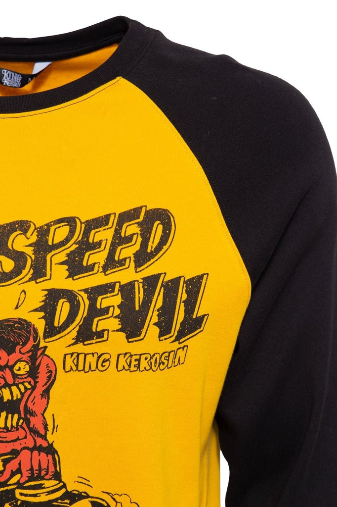 King Kerosin - Sweater mit kontrastierenden Raglanärmel «Speed Devils»