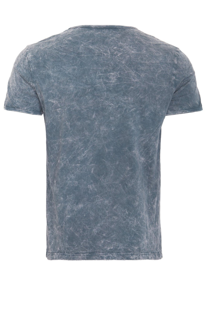 King Kerosin - T-Shirt im Used - Look mit »marble - effect« Waschung und Print «Sailor's Dream»