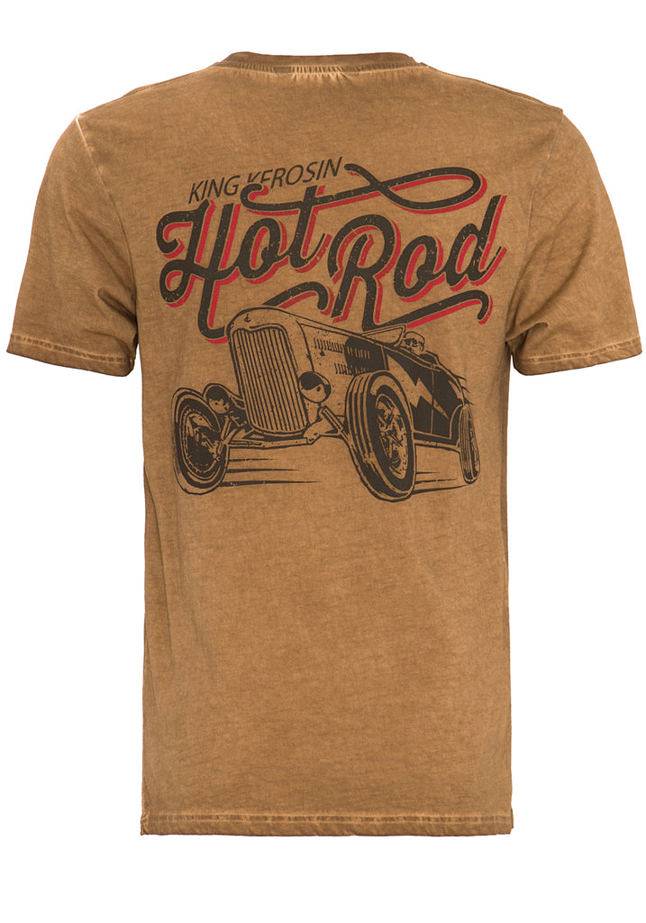 King Kerosin - T-Shirt im Vintage - Look «Hot Rod»