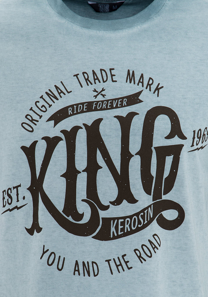 King Kerosin - T-Shirt in Oil - Washed Optik «Est.1969»